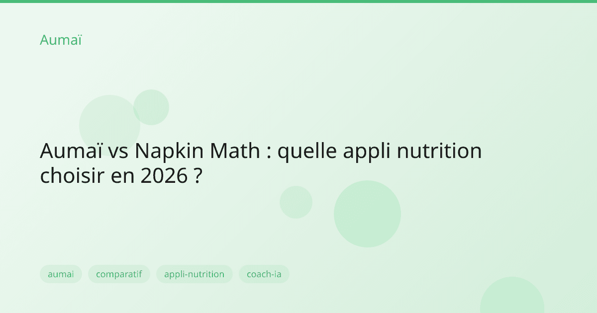 Aumaï vs Napkin Math : quelle appli nutrition choisir en 2026 ?