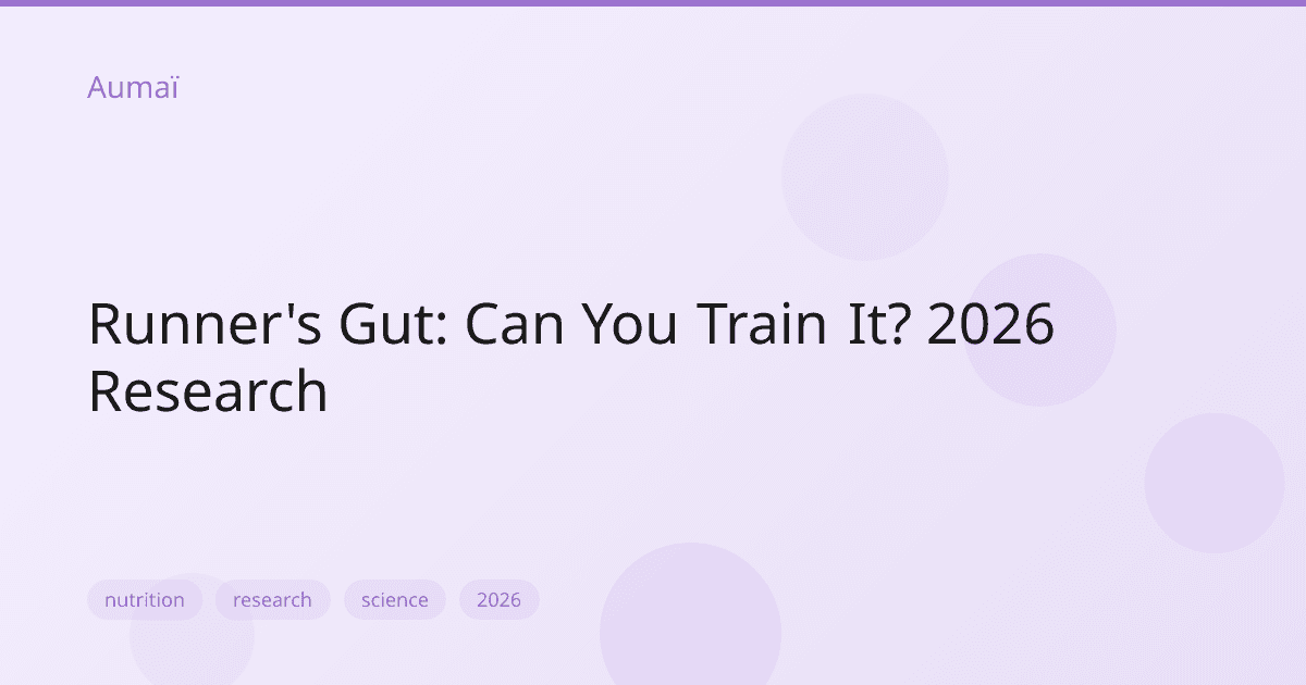 Runner's Gut: Can You Train It? 2026 Research