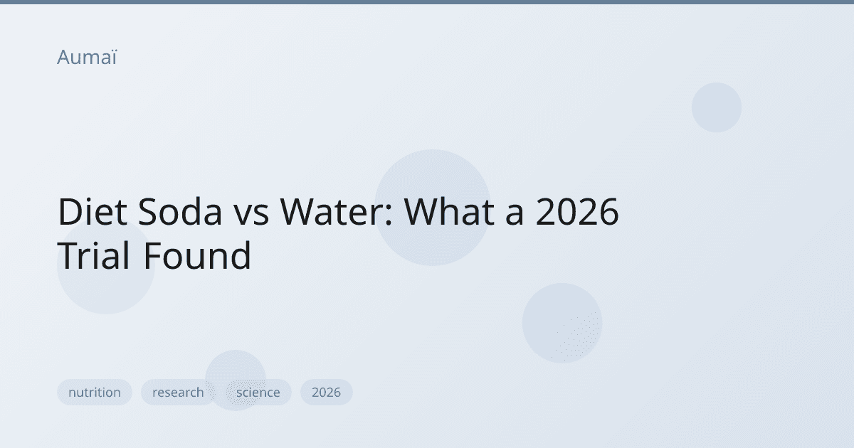 Diet Soda vs Water: What a 2026 Trial Found