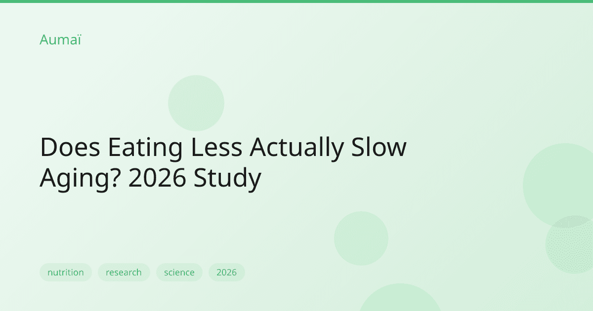 Does Eating Less Actually Slow Aging? 2026 Study