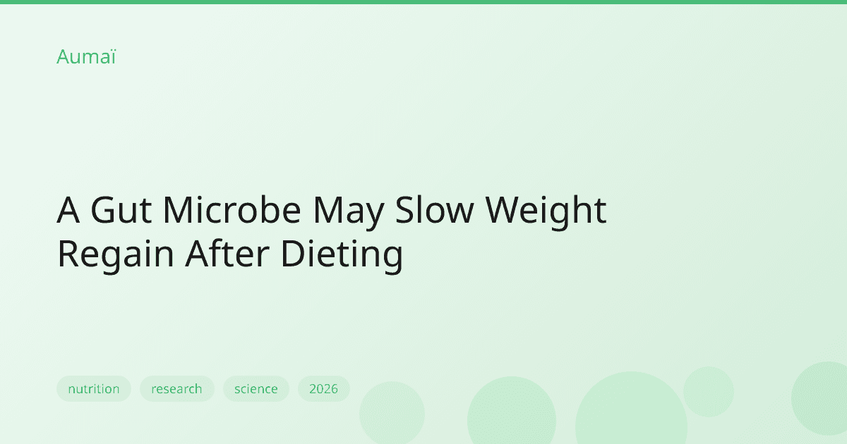 A Gut Microbe May Slow Weight Regain After Dieting