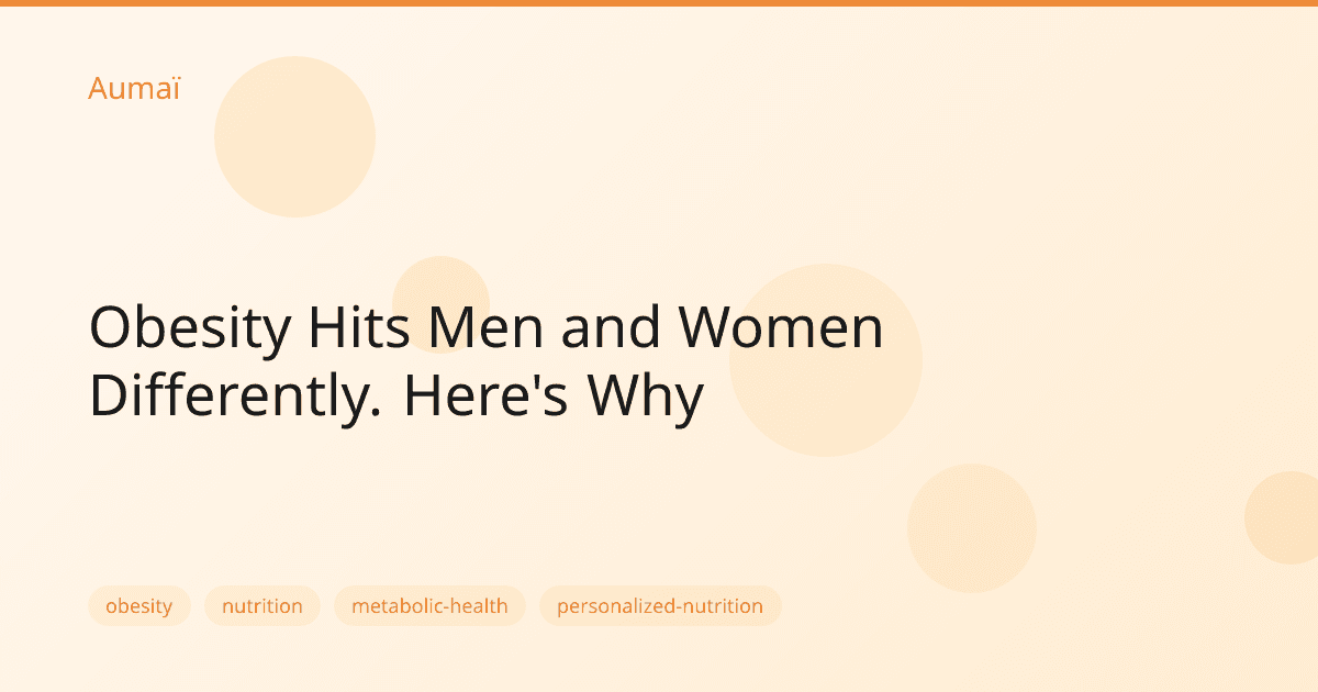 Obesity Hits Men and Women Differently. Here's Why