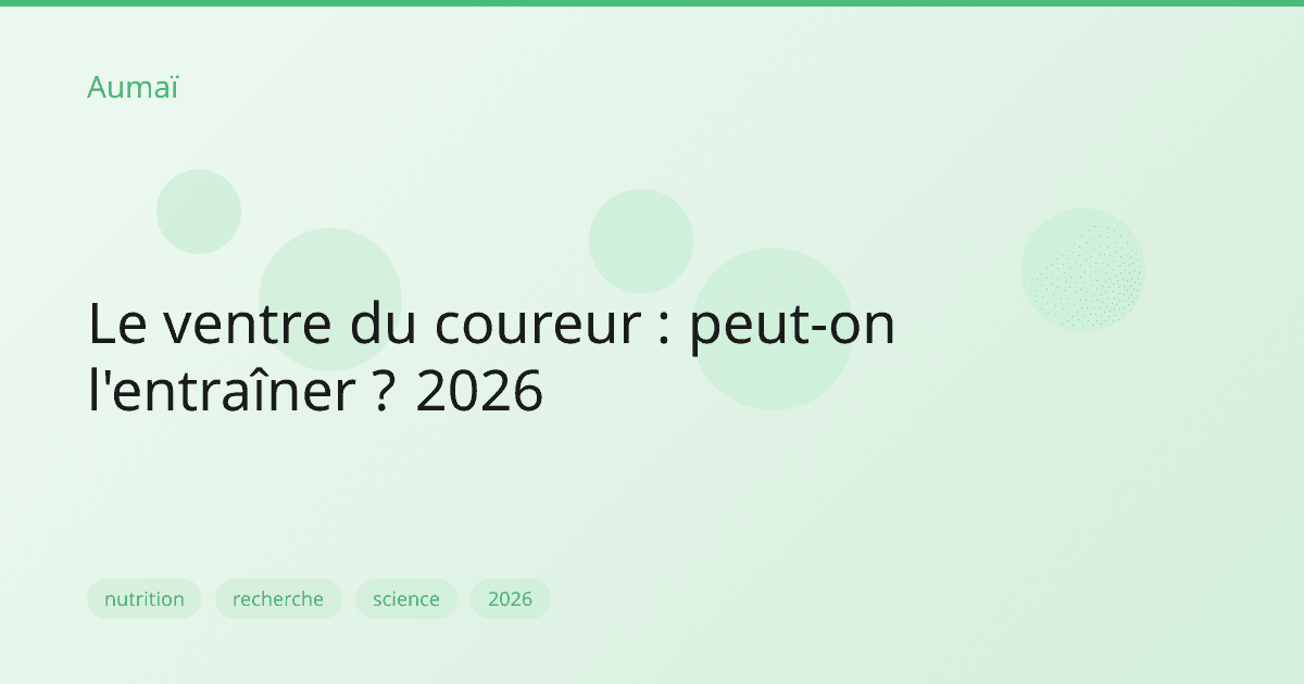 Le ventre du coureur : peut-on l'entraîner ? 2026