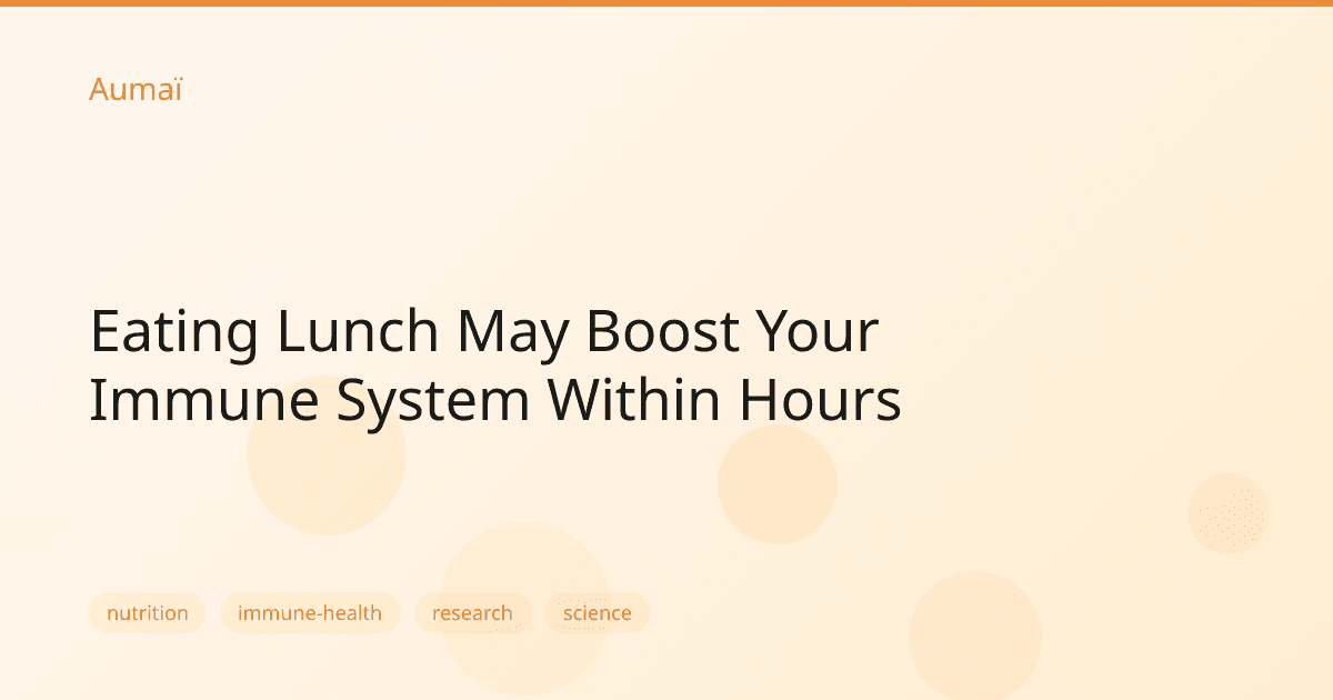 Eating Lunch May Boost Your Immune System Within Hours