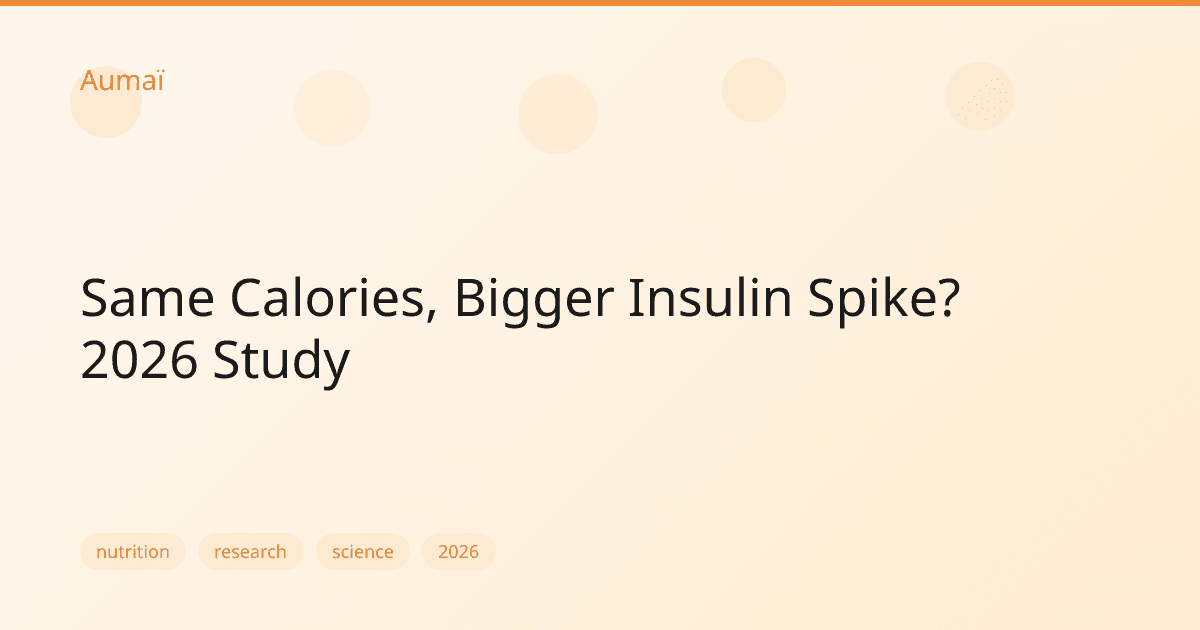 Same Calories, Bigger Insulin Spike? 2026 Study